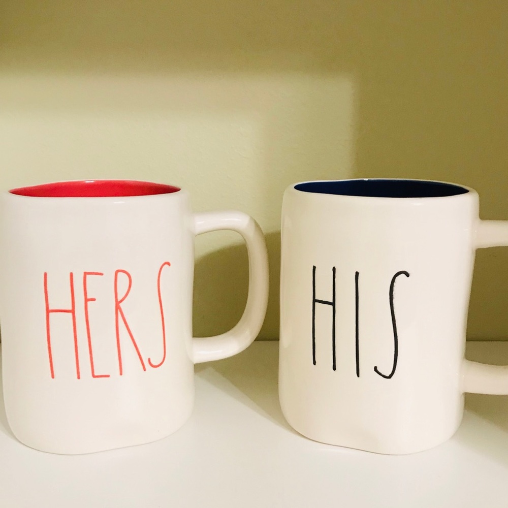 Rae Dunn His and Hers Mug Set